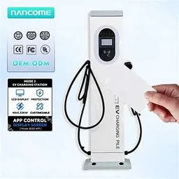 Dual Plug EV Charging Station – 44kW, 380V, IP54, Smartphone Control